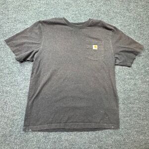 Carhartt T-Shirt Men Medium Gray Workwear Pocket Tee Short Sleeve Durable Casual